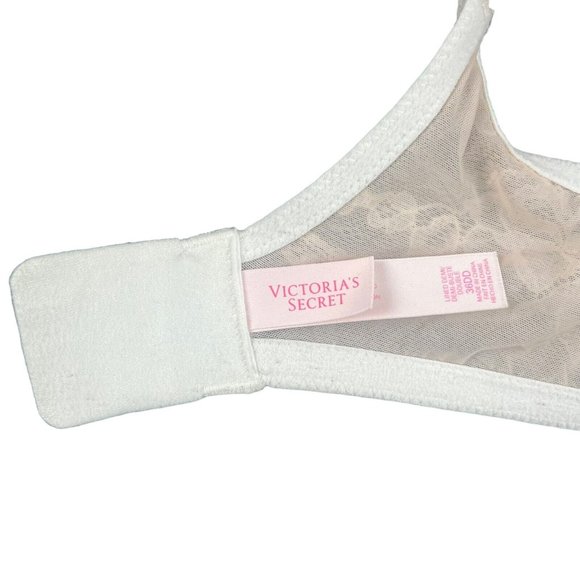 Victoria's Secret Body‎ 36DD Ivory White Lace Overlay Lined Demi Bra 301663-DJ4 - Picture 7 of 13